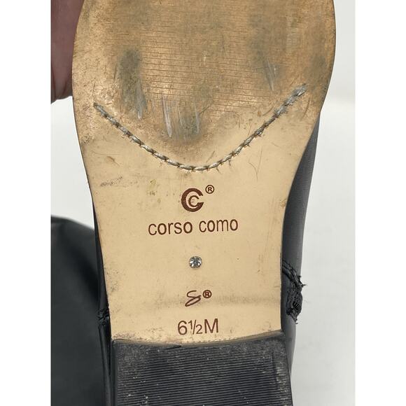 Corso Como Women's Baylee Leather Knee High Riding Black Boots Size 6.5M - Picture 12 of 15